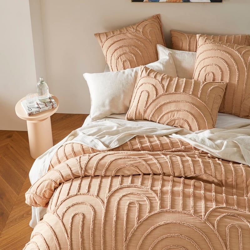 Archie Nougat Tufted Quilt Cover Separates