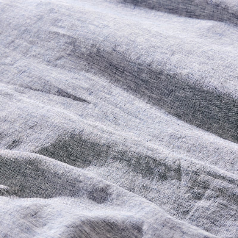 Vintage Washed Linen Navy Marle Quilt Cover Separates