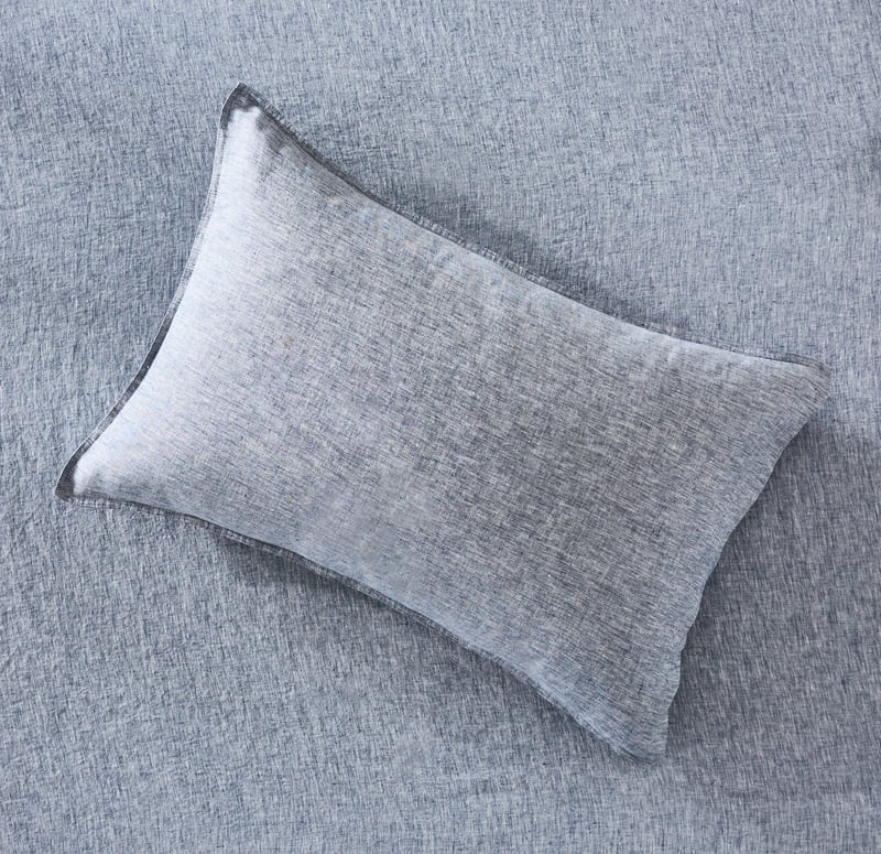 Vintage Washed Linen Navy Marle Quilt Cover Separates