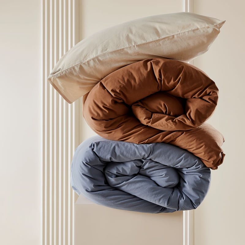 Stonewashed Cotton Storm Blue Quilt Cover Separates