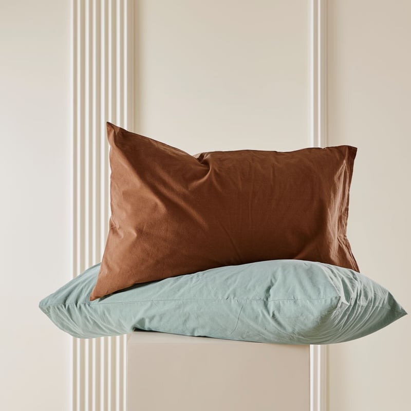 Stonewashed Cotton Cocoa Sheet Separates