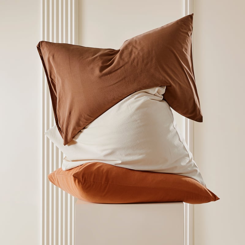Stonewashed Cotton Cocoa Sheet Separates