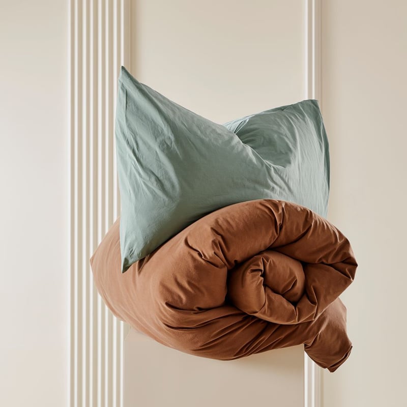 Stonewashed Cotton Cocoa Quilt Cover Separates