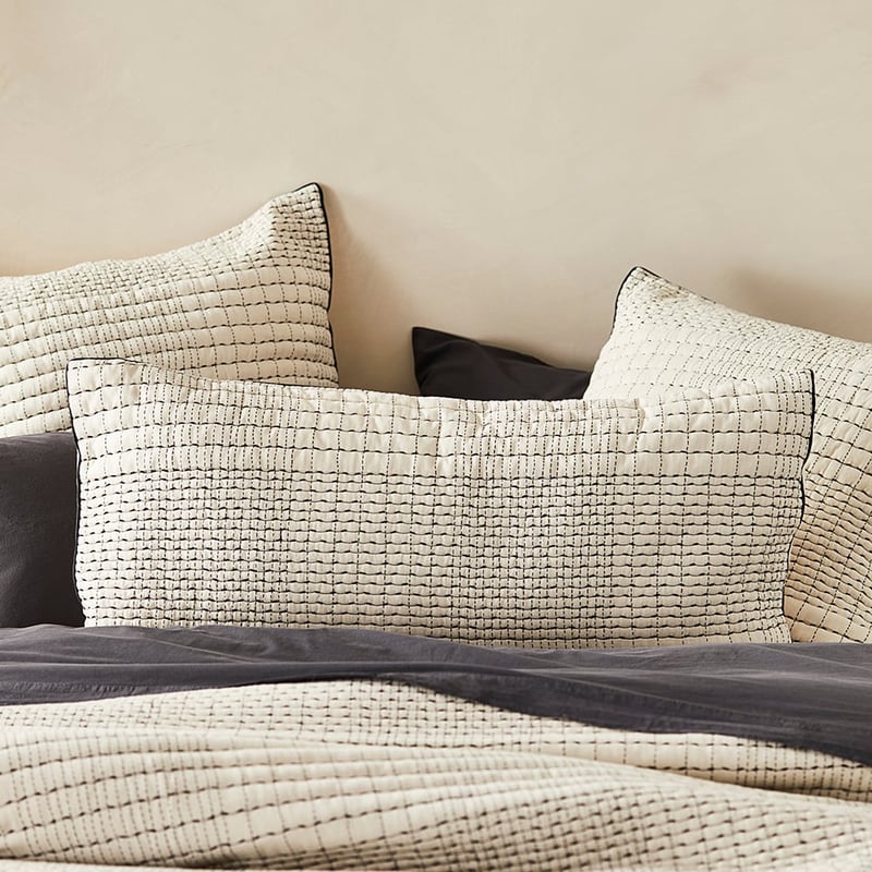 Kantha Natural Quilted Pillowcases