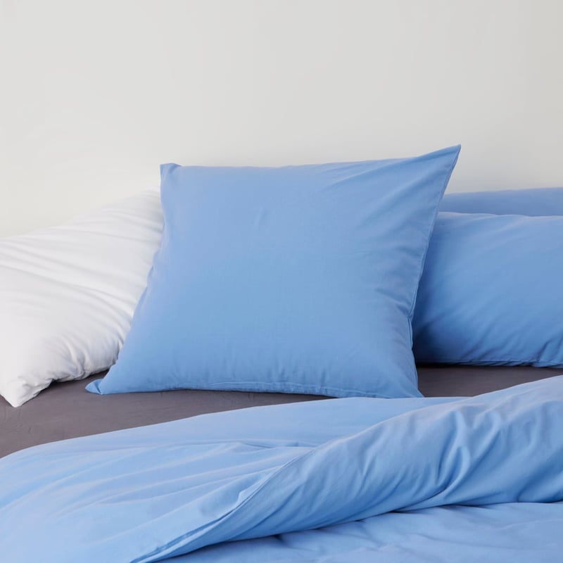 Stonewashed Cotton French Blue Quilt Cover Separates
