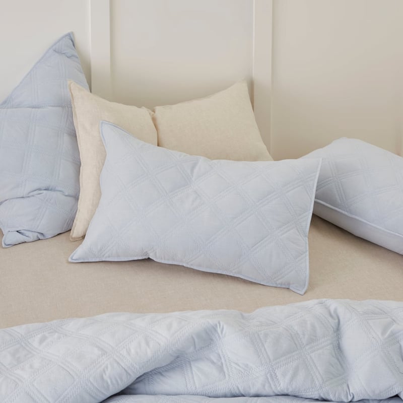 Smith Quilted Blue Chambray Quilt Cover Separates
