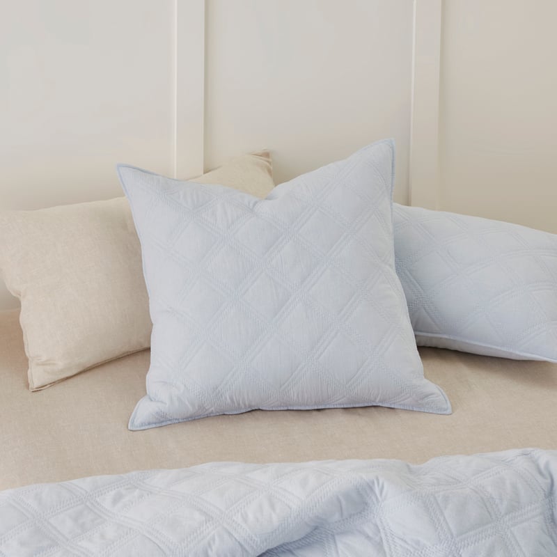Smith Quilted Blue Chambray Quilt Cover Separates