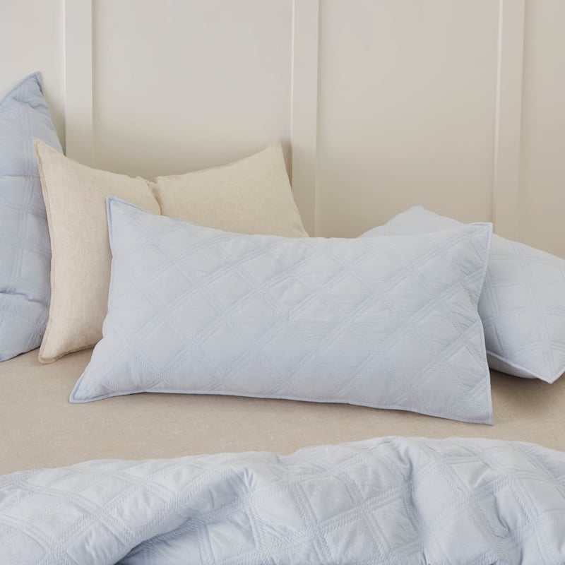 Smith Quilted Blue Chambray Quilt Cover Separates