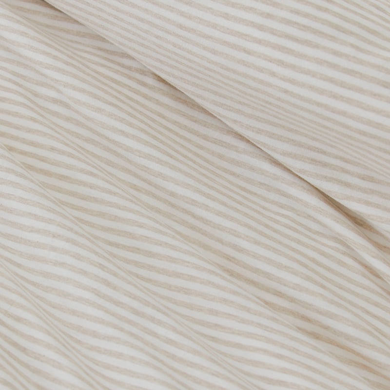 Ultra Soft Jersey Natural Stripe Quilt Cover Set