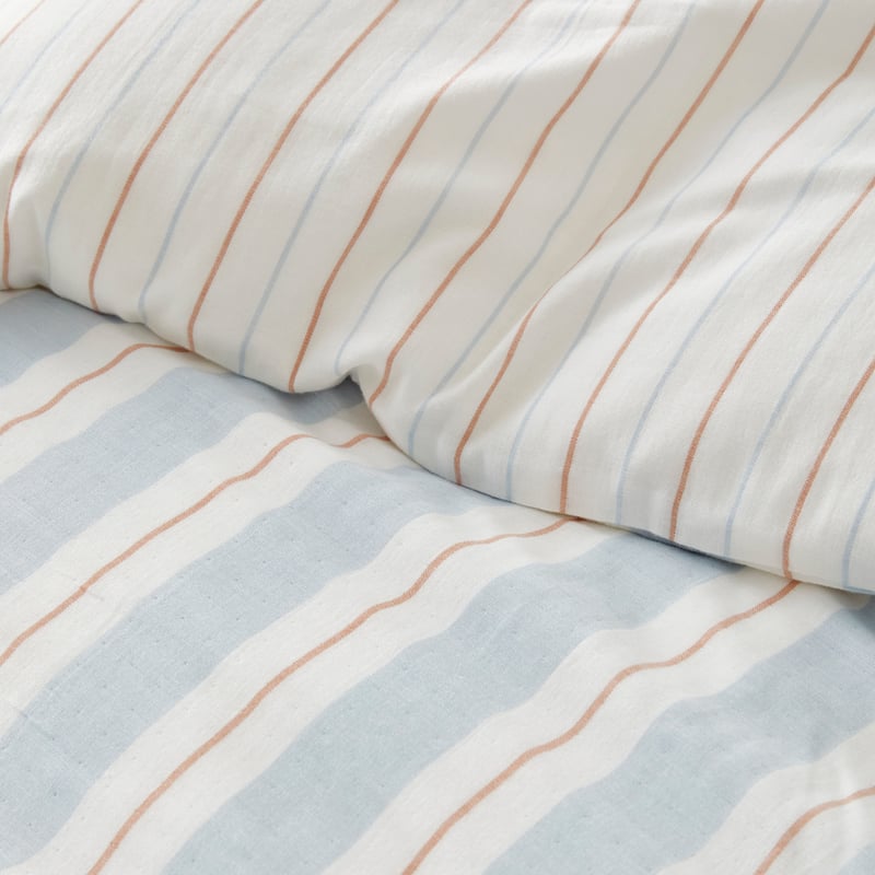 Cove Sky Blue Stripe Quilt Cover Set + Separates
