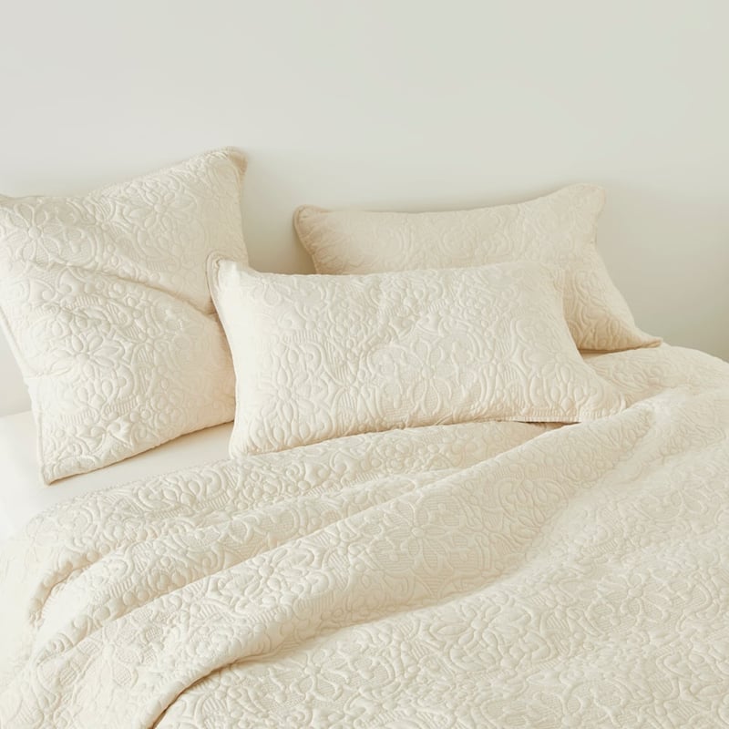 Chloe Ivory Quilted Quilt Cover Separates