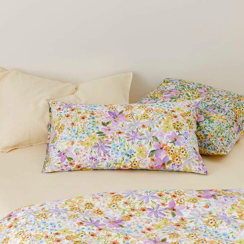 Sienna Floral Lilac Quilt Cover Set + Separates