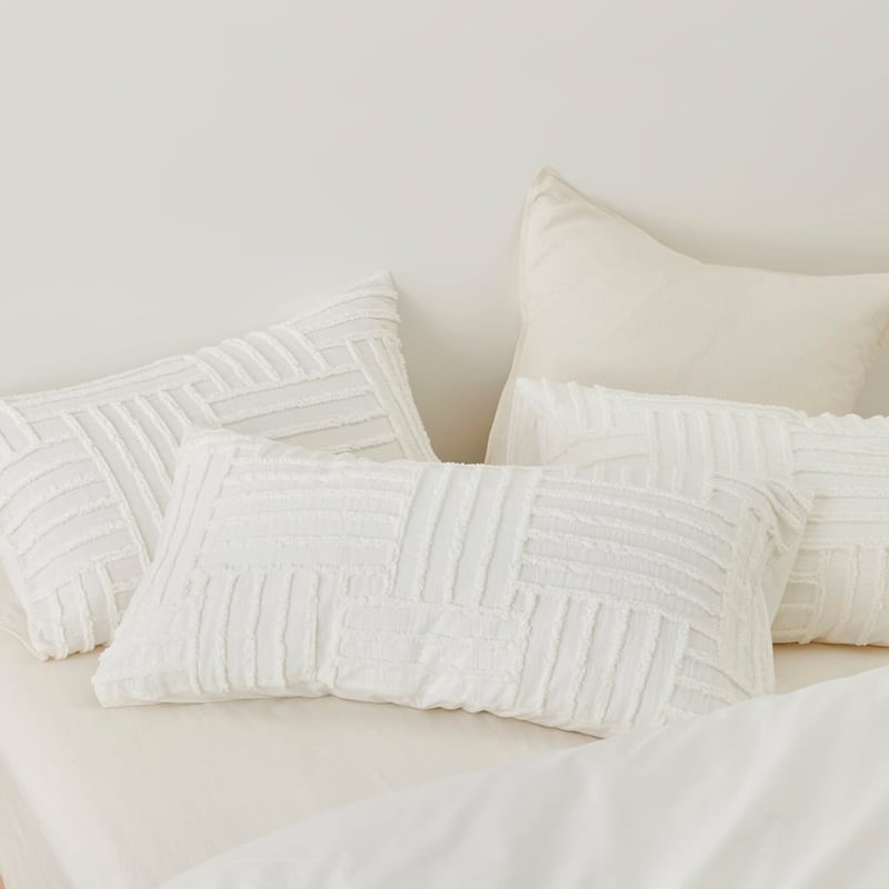 Drew White Tufted Quilt Cover Separates