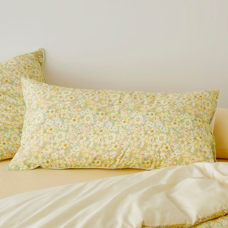 Leila Lemon Drop Floral Quilt Cover Set + Separates