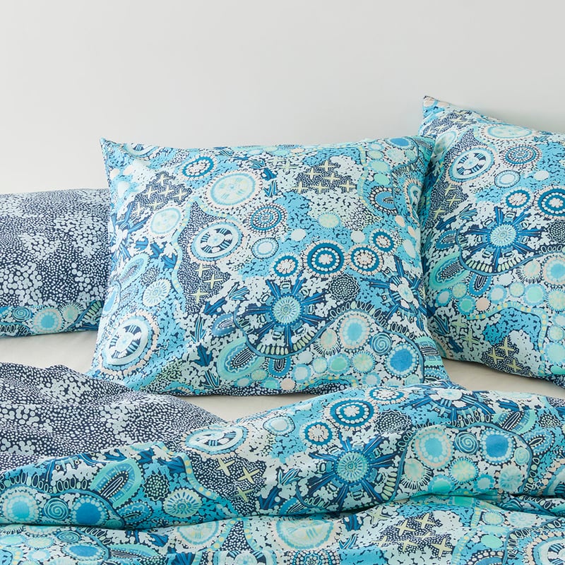 Cungelella Kalkatungu Blue Quilt Cover Set + Separates