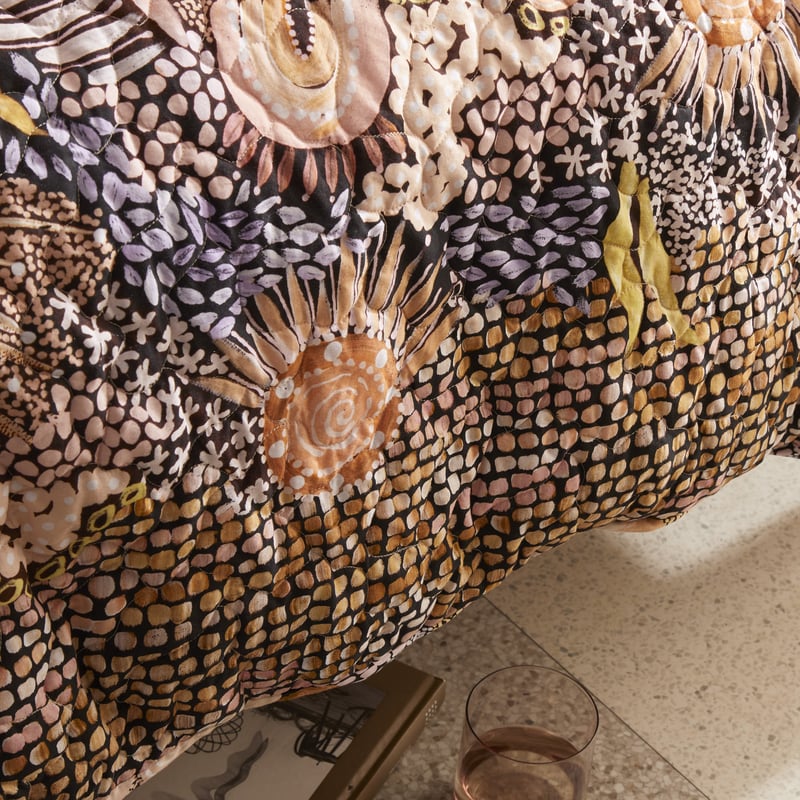 Cungelella Yamamillah Pink Earth Quilted Quilt Cover Separates