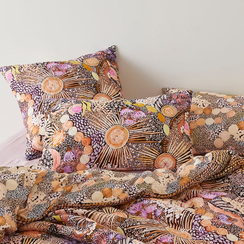 Cungelella Yamamillah Pink Earth Quilted Pillowcases
