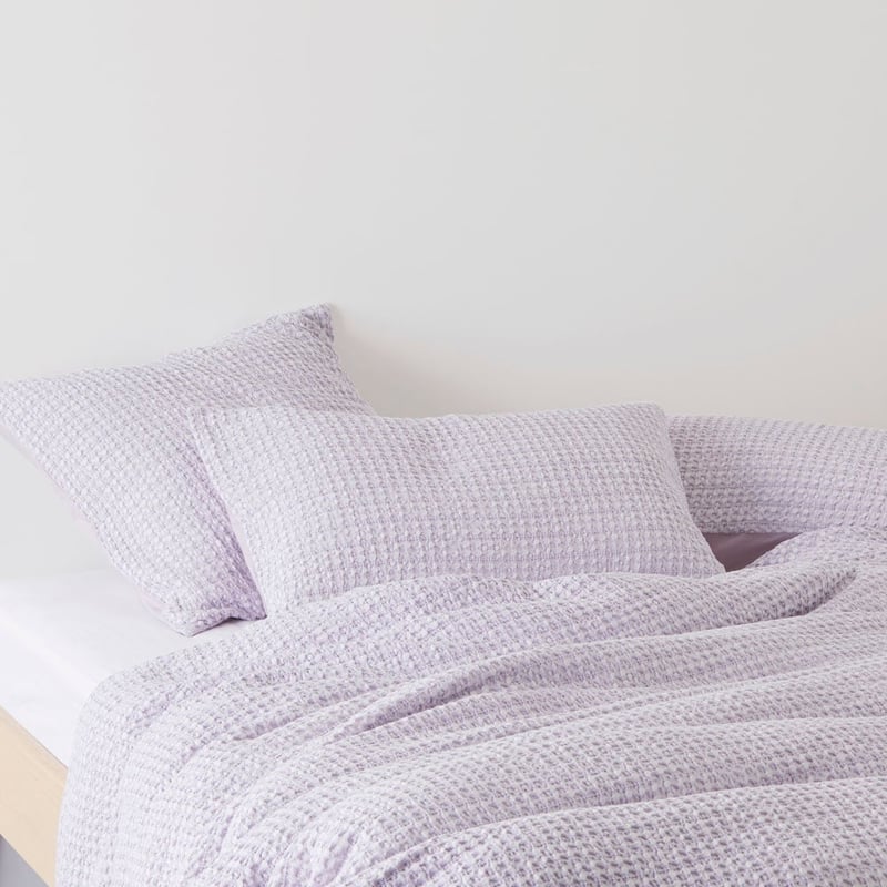 Ren Waffle Lavender Quilt Cover Separates