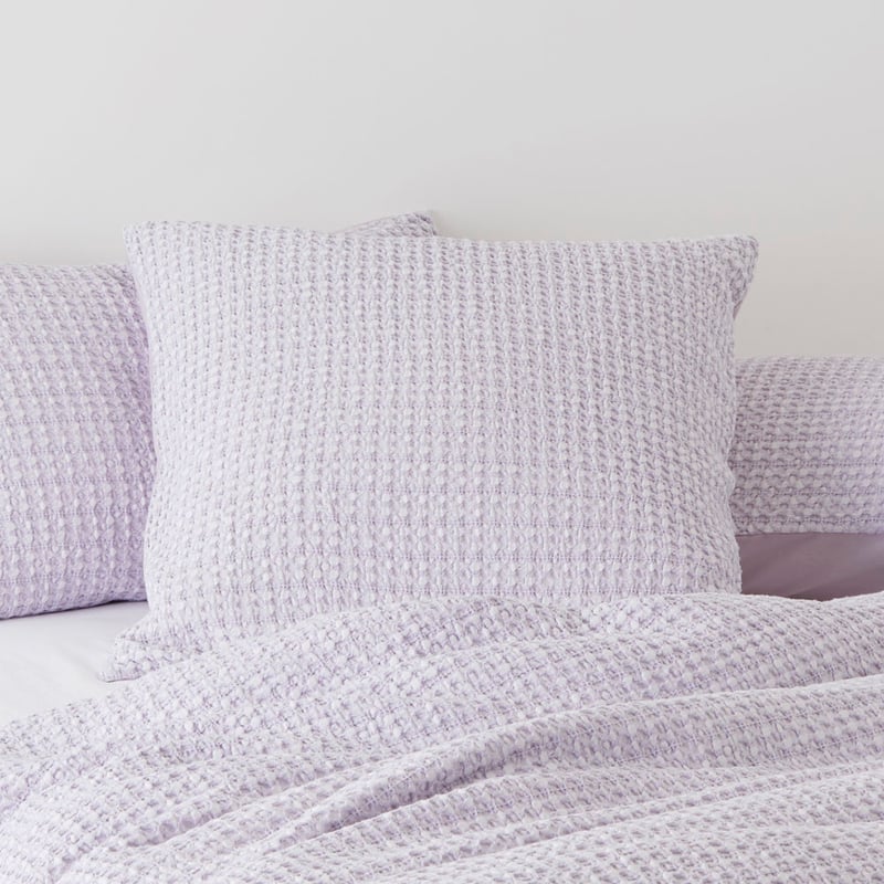 Ren Waffle Lavender Quilt Cover Separates