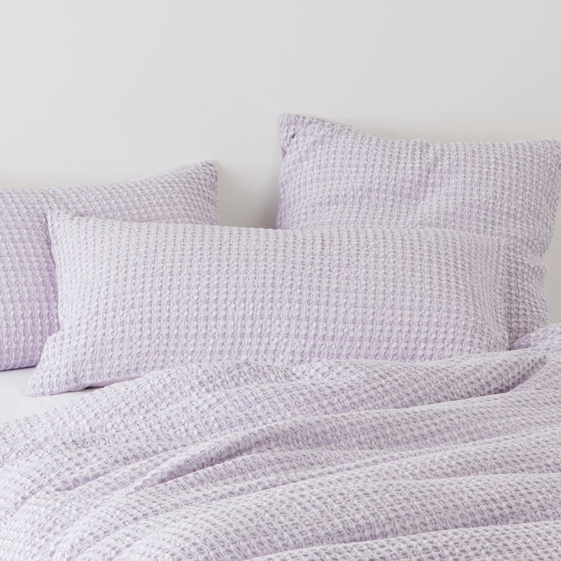 Ren Waffle Lavender Quilt Cover Separates