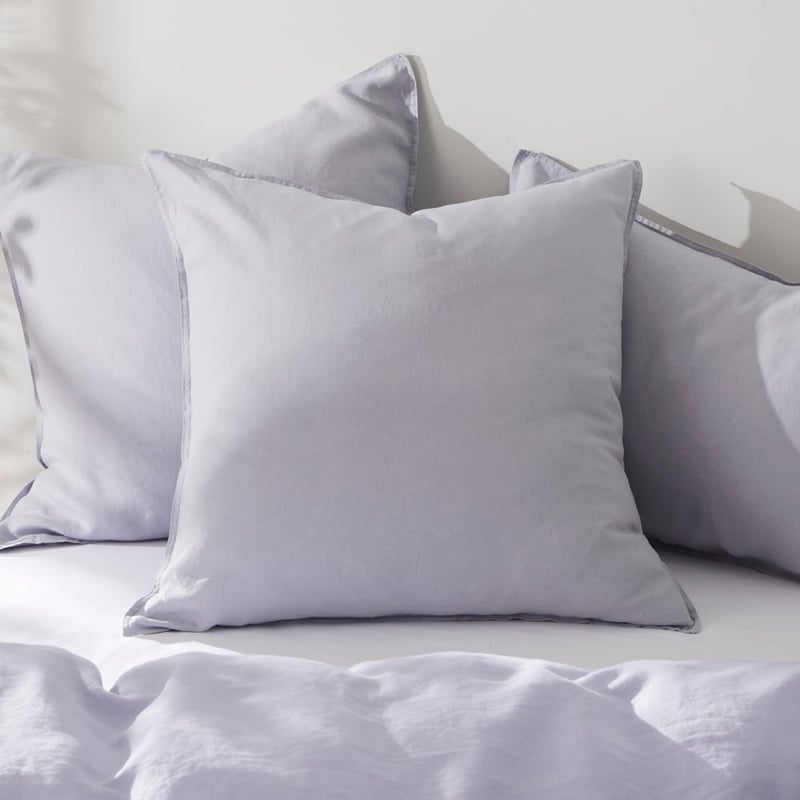 Vintage Washed Linen Lilac Hint Pillowcases