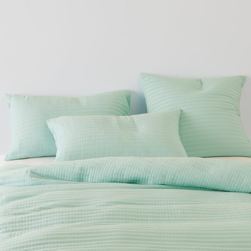 Oakley Mint Blue Quilted Quilt Cover Separates