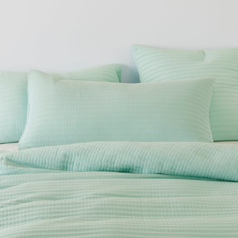 Oakley Mint Blue Quilted Quilt Cover Separates