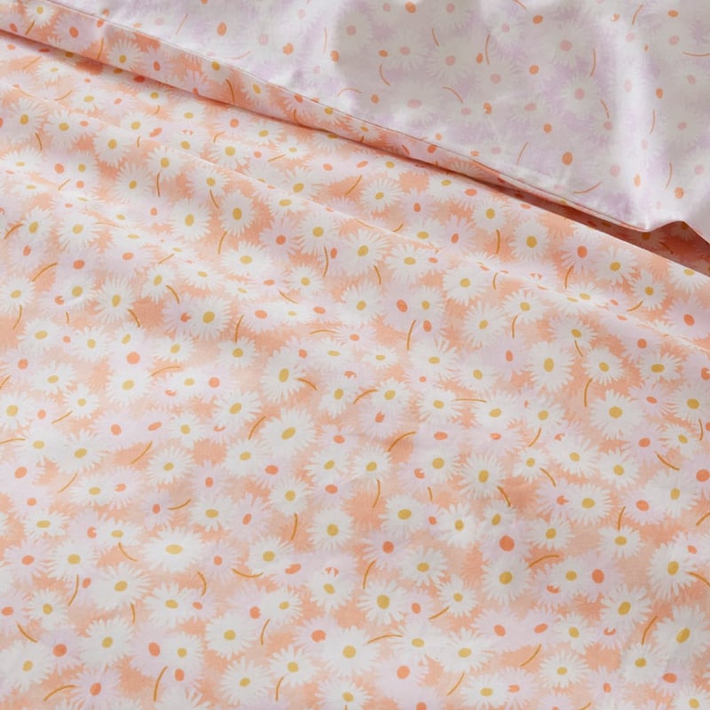 Daisy Meadow Peach Quilt Cover Set + Separates
