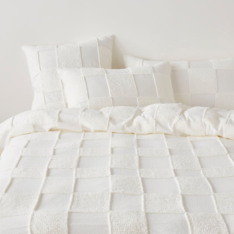 Hana Tufted White Quilt Cover Separates