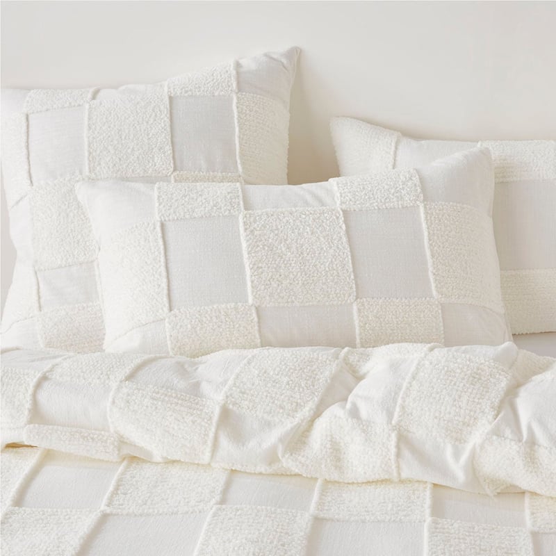 Hana Tufted White Quilt Cover Separates