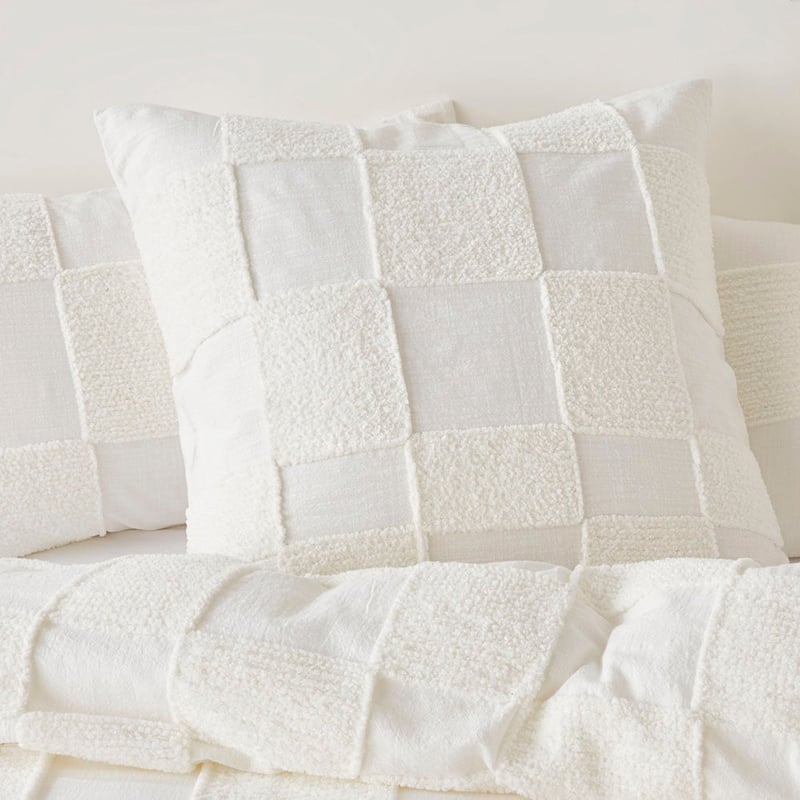 Hana Tufted White Quilt Cover Separates