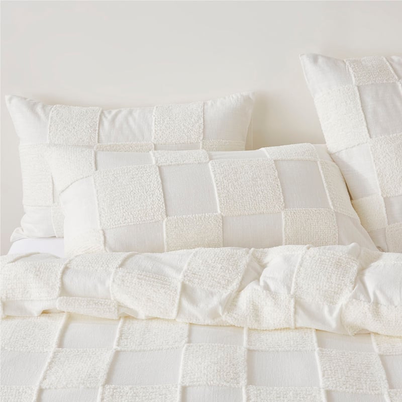 Hana Tufted White Quilt Cover Separates
