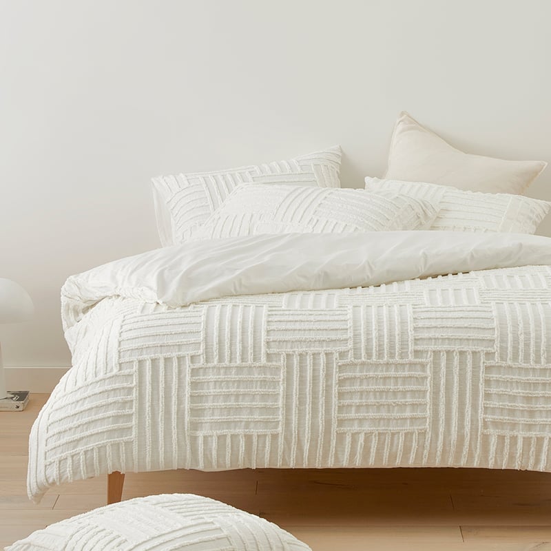 Drew White Tufted Quilt Cover Separates