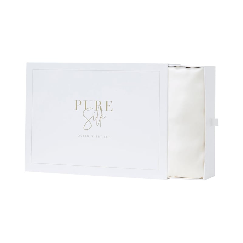 Pure Silk Antique White Sheet Set