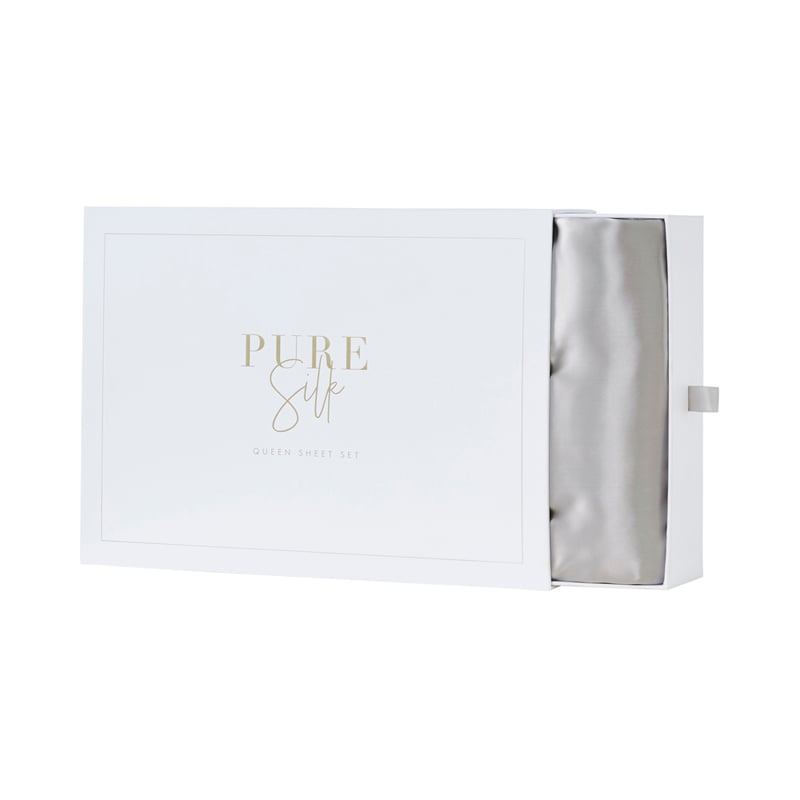 Pure Silk Silver Sheet Set