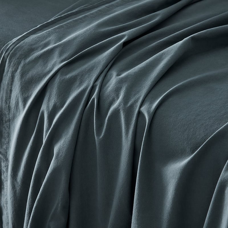 Stonewashed Cotton Dark Slate Sheet Separates