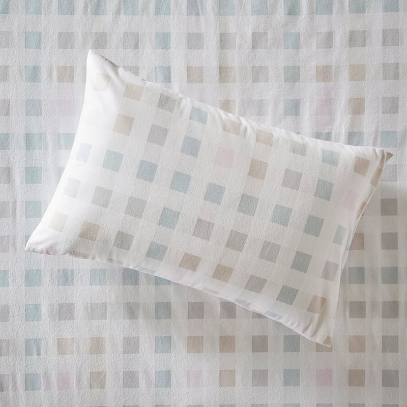 Flannelette Printed Natural Check Sheet Separates