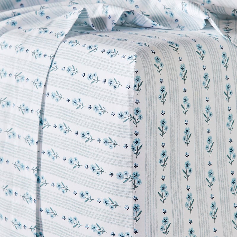 Lilibet White Floral Printed Sheet Set