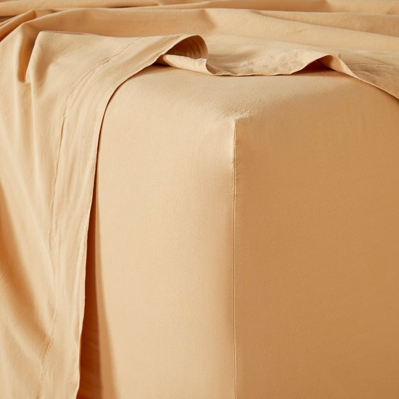 Stonewashed Cotton Gold Sheet Set