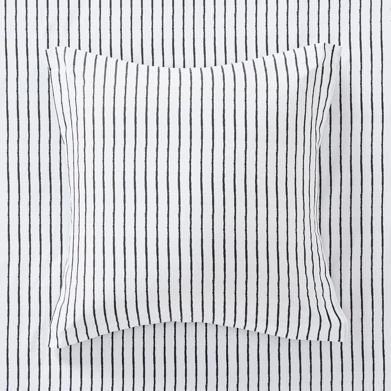 1500TC Brooklyn Printed Charcoal Stripe Sheet Separates