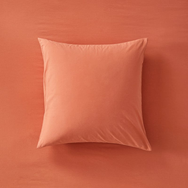 Stonewashed Cotton Paprika Sheet Set