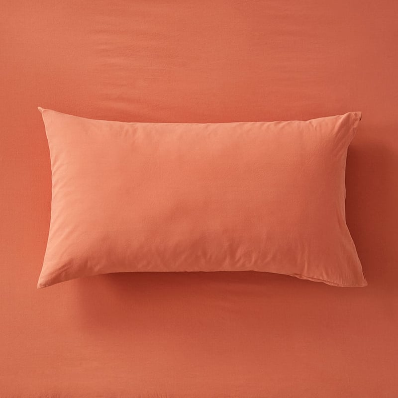 Stonewashed Cotton Paprika Sheet Separates