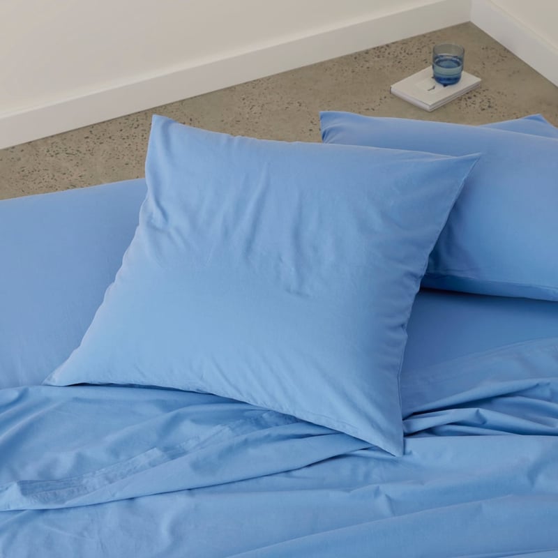 Stonewashed Cotton French Blue Sheet Separates