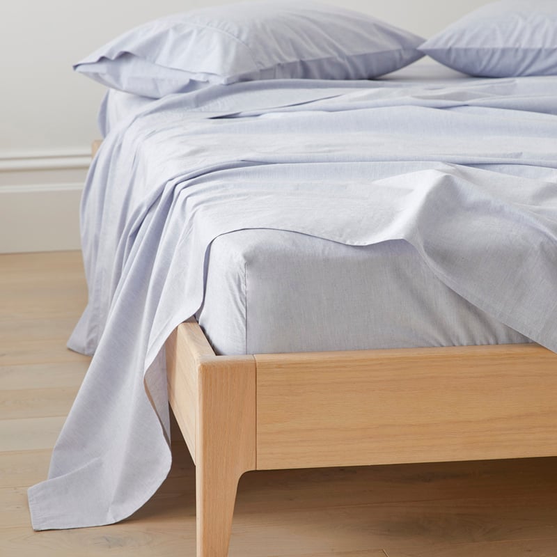 Fresh Yarn Dyed Blue Marle Sheet Set