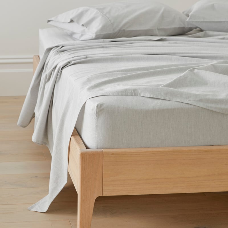 Fresh Yarn Dyed Grey Marle Sheet Set