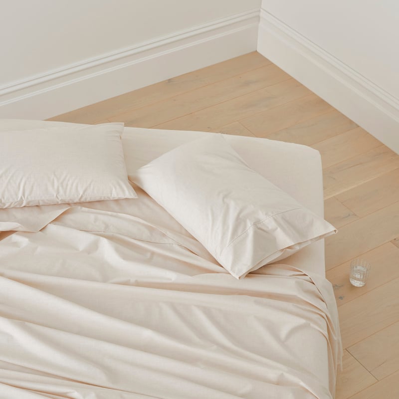 Fresh Yarn Dyed Natural Marle Sheet Set