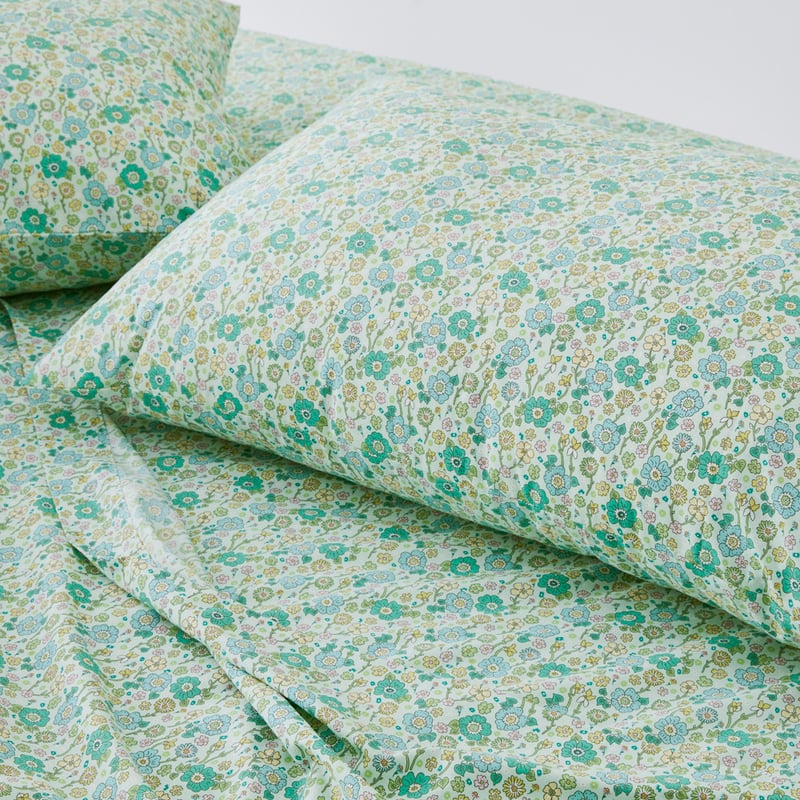 Ida Floral Sea Spray Printed Sheet Set