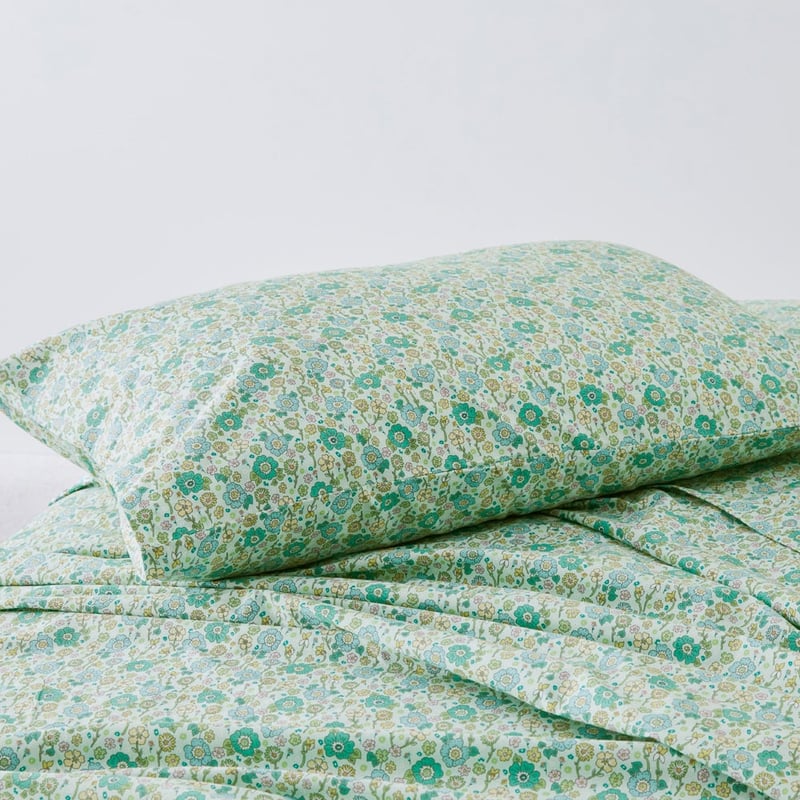 Ida Floral Sea Spray Printed Sheet Set