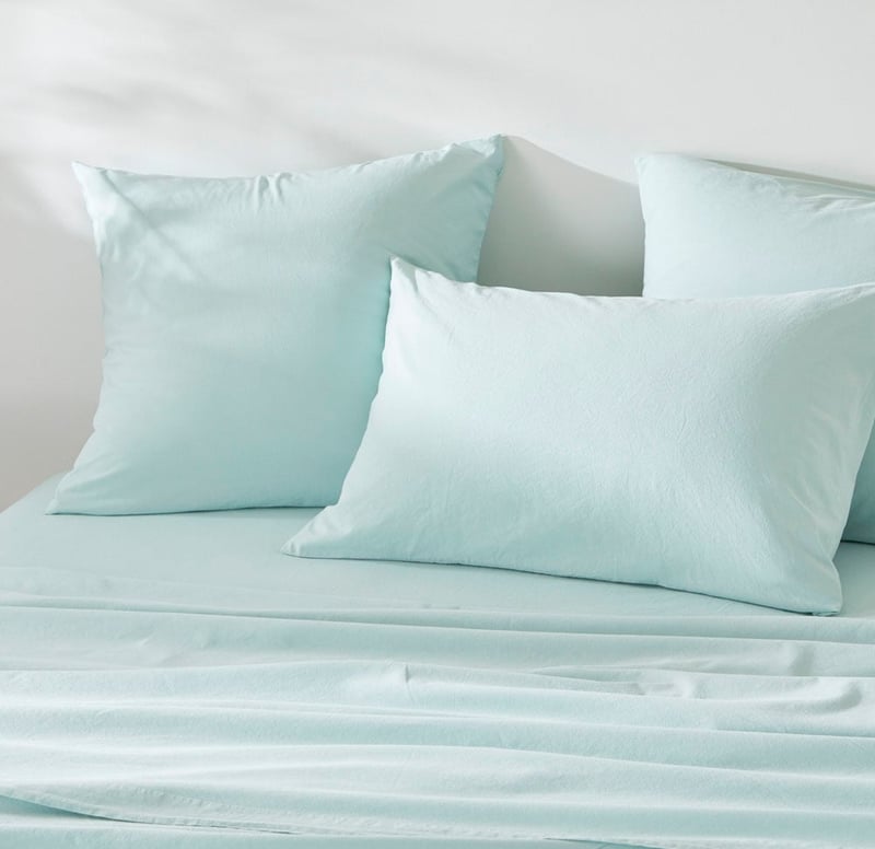 Stonewashed Cotton Mint Sheet Separates