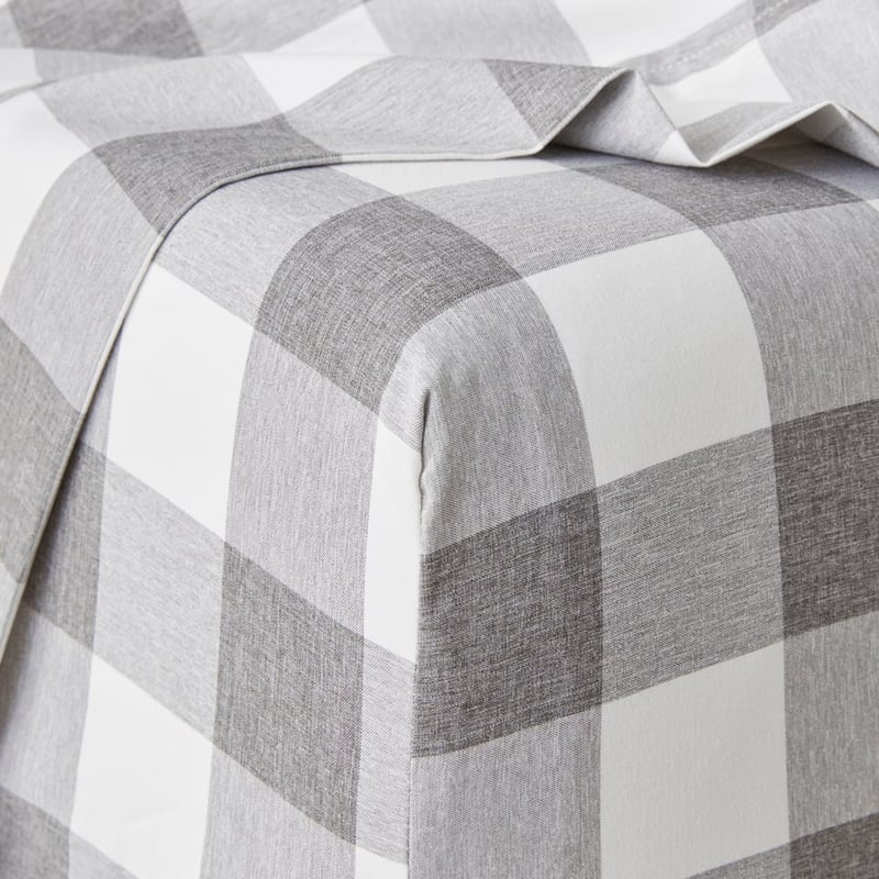 Phoenix Grey Check Printed Sheet Set